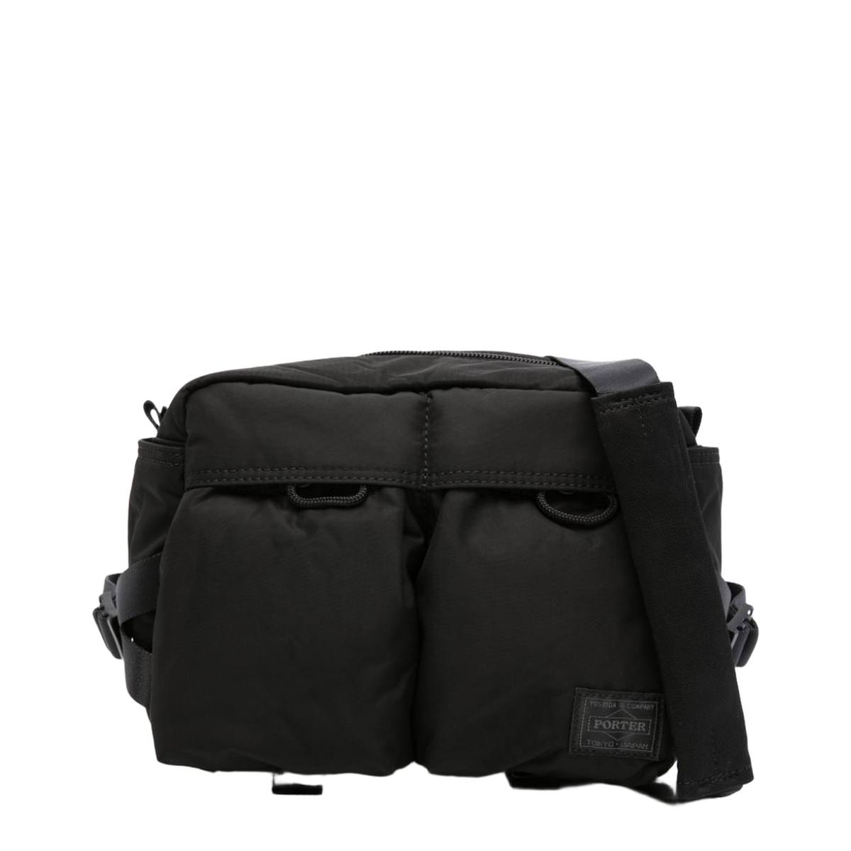 Senses Medium Nylon Messenger Bag - Black