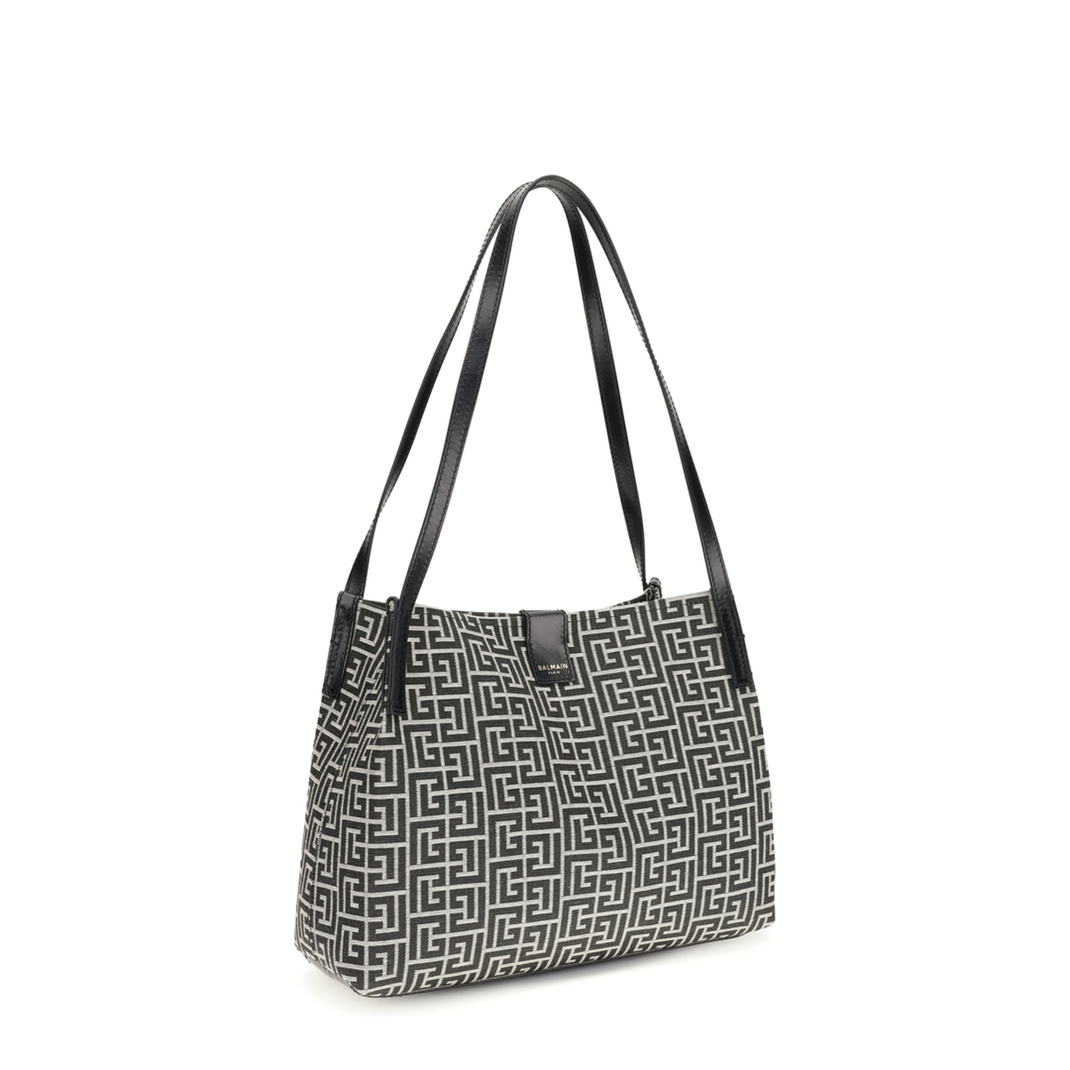 MAYFEYR - Balmain - Jacquard And Leather Tote Bag - GN1FE033TJMB