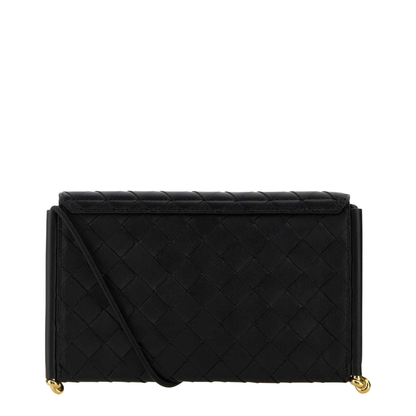 Solstice Small Leather Clutch Bags - Black
