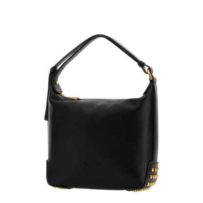 Metal Dots Calfskin Leather Mini Bag - Black