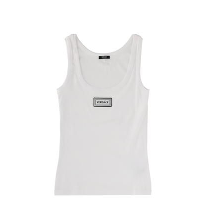 90s Vintage Logo Tank Top White