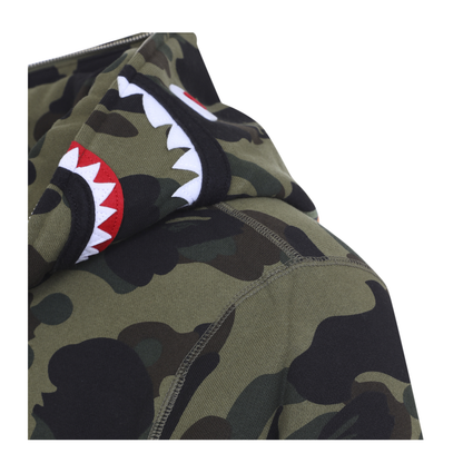 MAYFEYR - A Bathing Ape - 1St Camo Shark Full Zip Hoodie - 001ZPM801012MGREEN