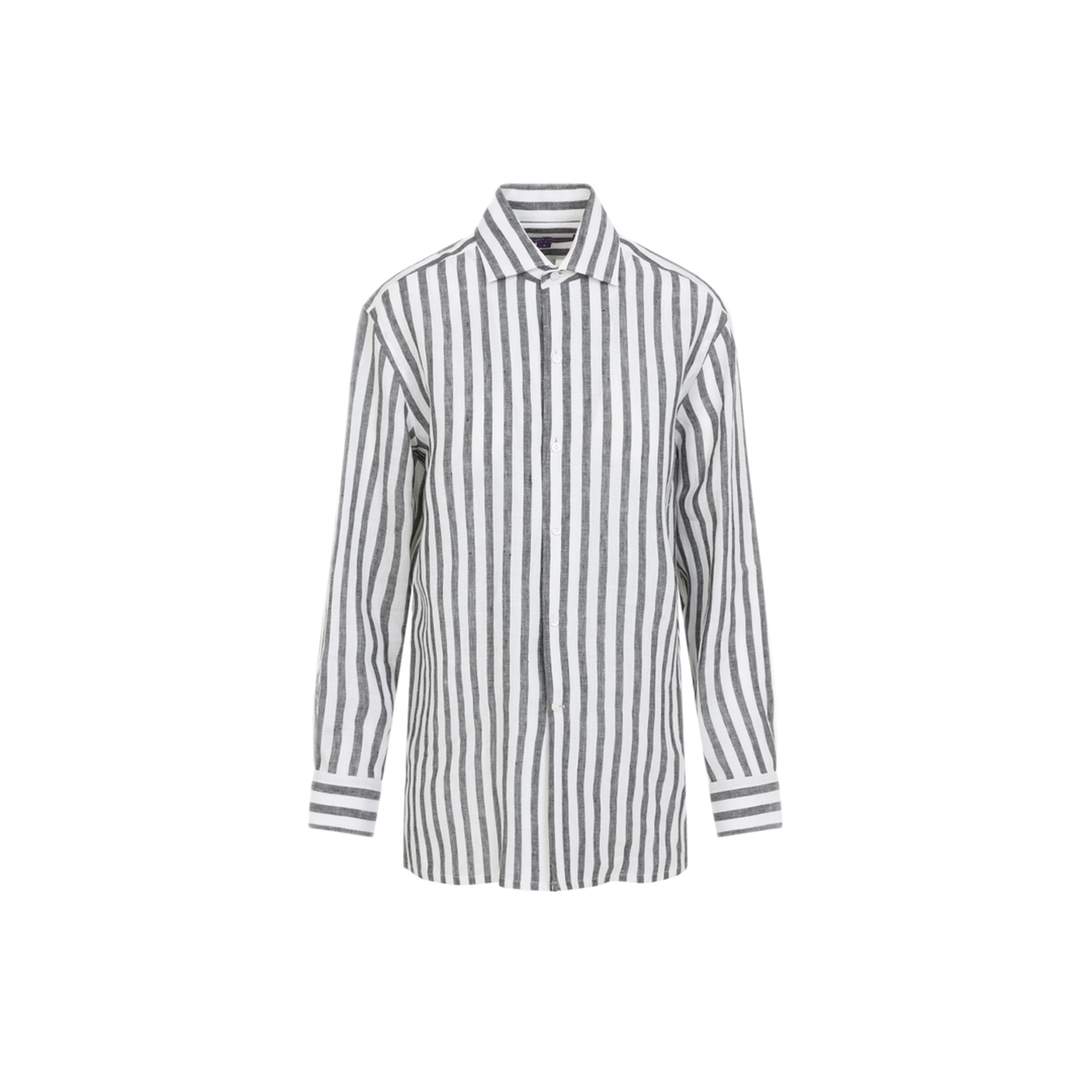 MAYFEYR - RALPH LAUREN COLLECTION - Capri Black And White Linen Shirt - 290975285005BLACK