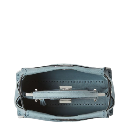 Peekaboo Mini Cuoio Romano Leather Light Blue
