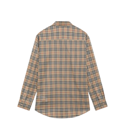 MAYFEYR - Burberry - Beige Cotton Shirt With Check Pattern - 8127758175574B9368
