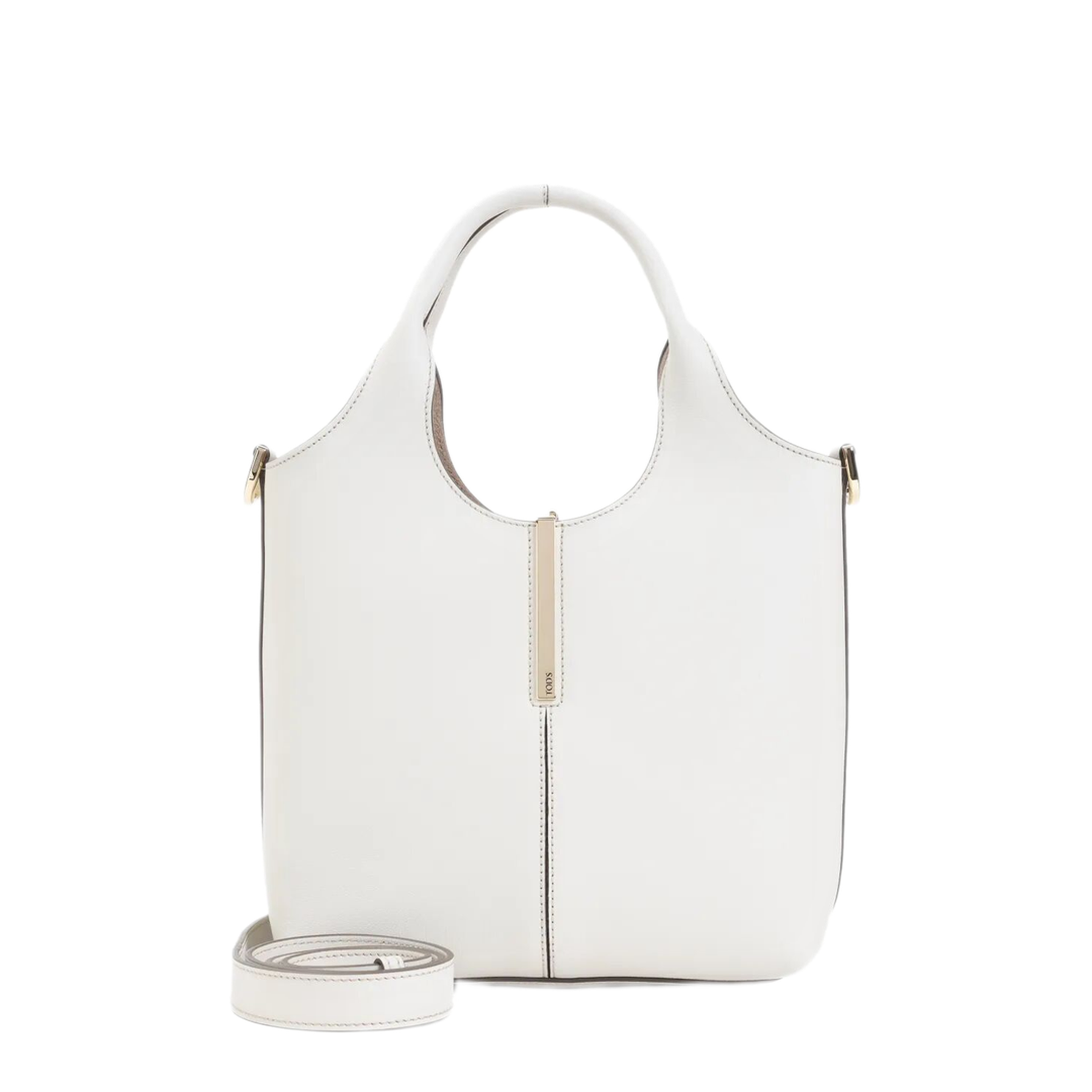 MAYFEYR - Tod's - Leather Mini Tote Bag With Branded Metal Bar - XBWEBRF0100UBL1O92