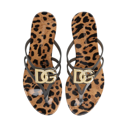 MAYFEYR - Dolce & Gabbana - Rubber Beachwear Slides With Logo And Leo Print - CW2418AY850HY13M