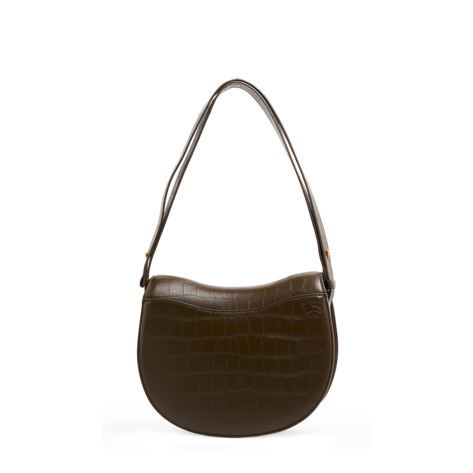 Flap Design Handbag with Gold Accents