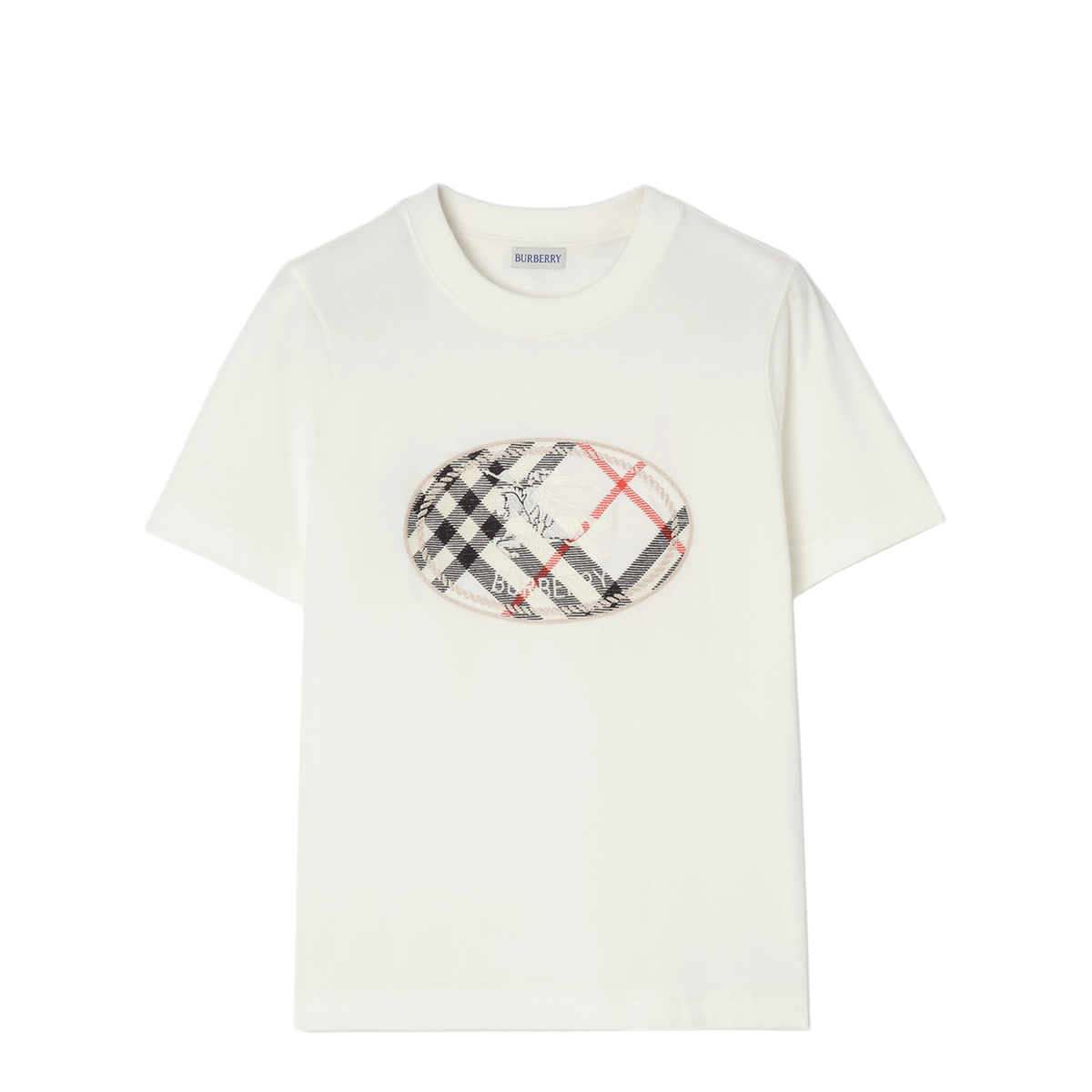 Knight Stamp Check Cotton T Shirt