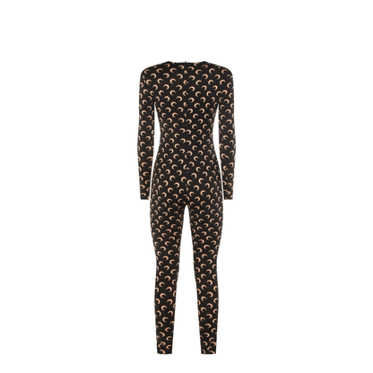 Moon Printed Catsuit - Black
