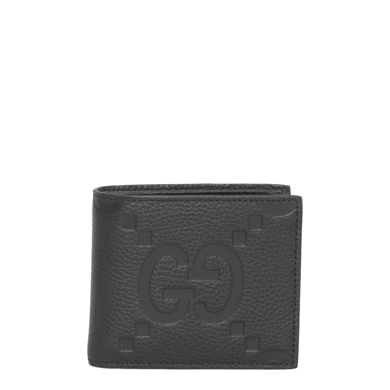 Jumbo Wallet in Black Textured Leather