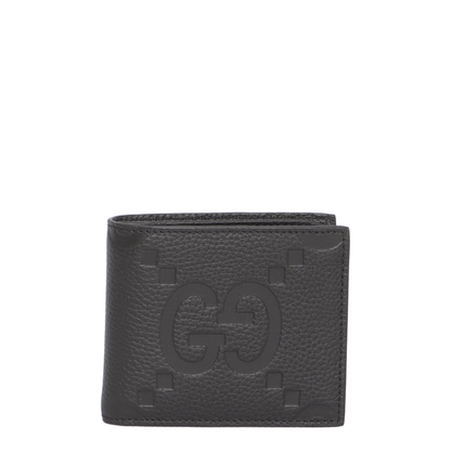 Jumbo Wallet in Black Textured Leather