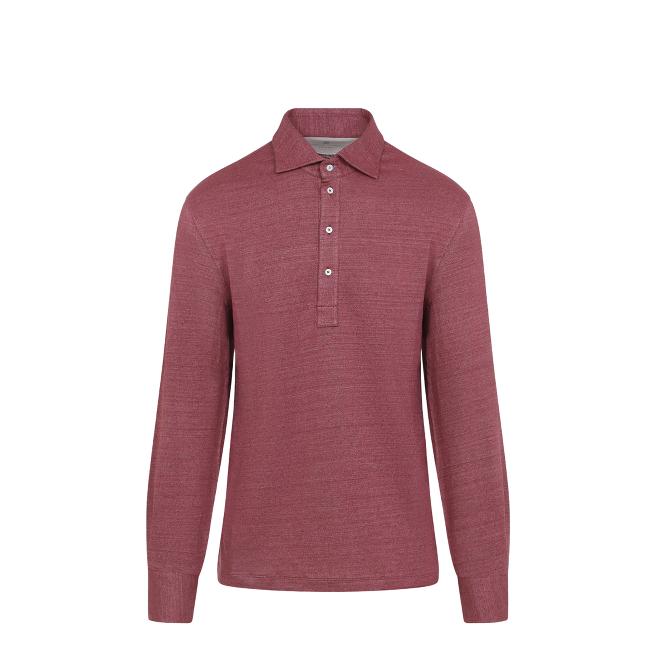 MAYFEYR - Brunello Cucinelli - Long-Sleeve Polo In Mélange Linen And Cotton Jersey - MR8273914