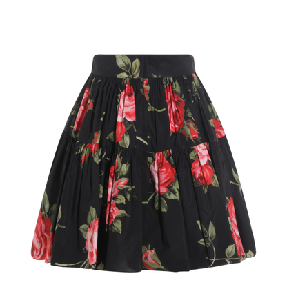 Miniskirt with Bouquet Print