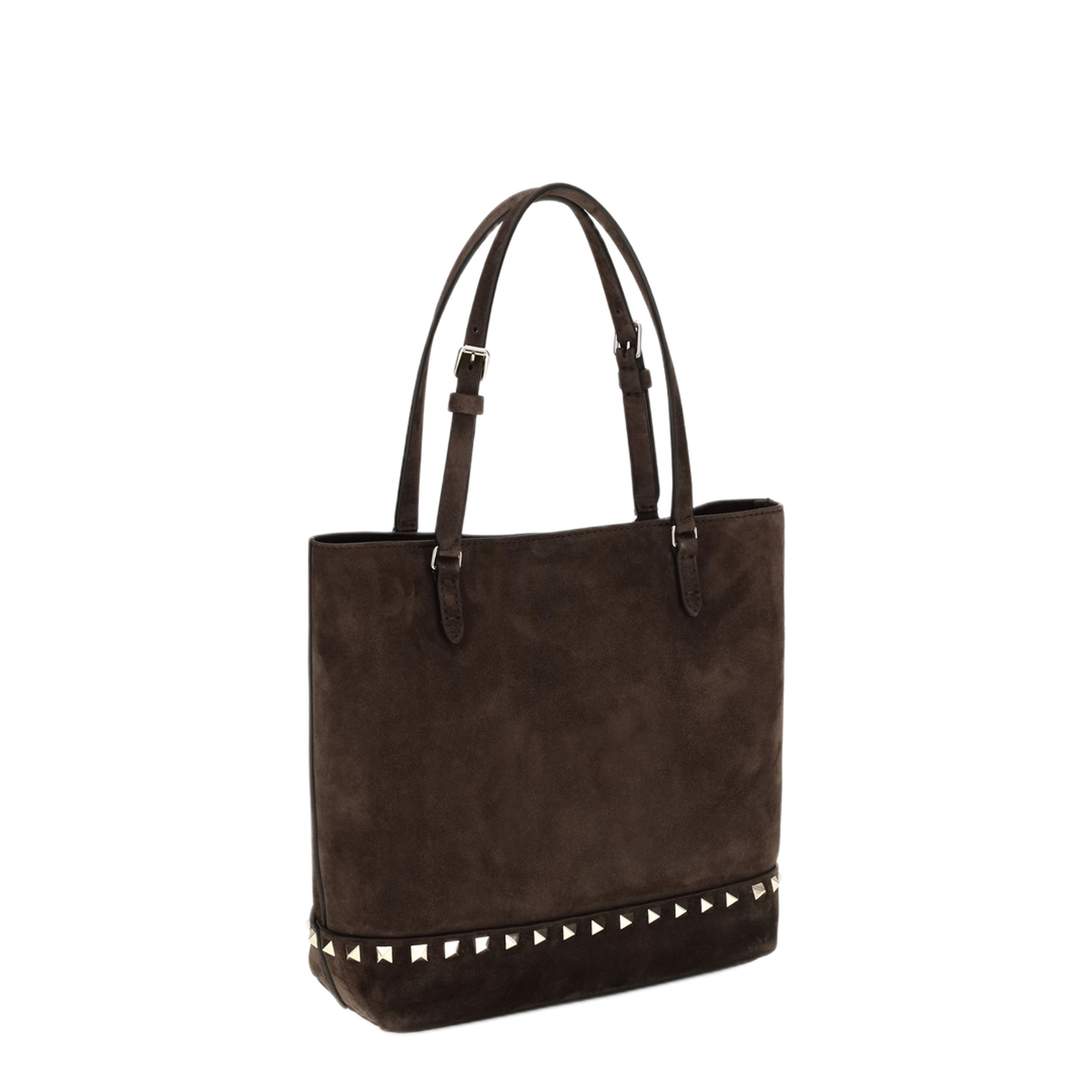 MAYFEYR - Valentino - Small Rockstud Suede Tote Bag - 9W2B0T75KQQ