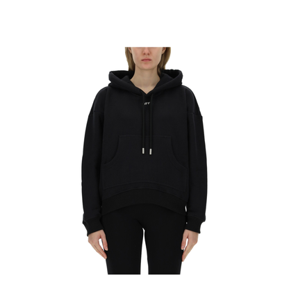 Stamp Round Over Hoodie Black