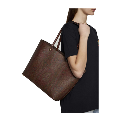 Essential Medium Paisley Tote Bag Brown