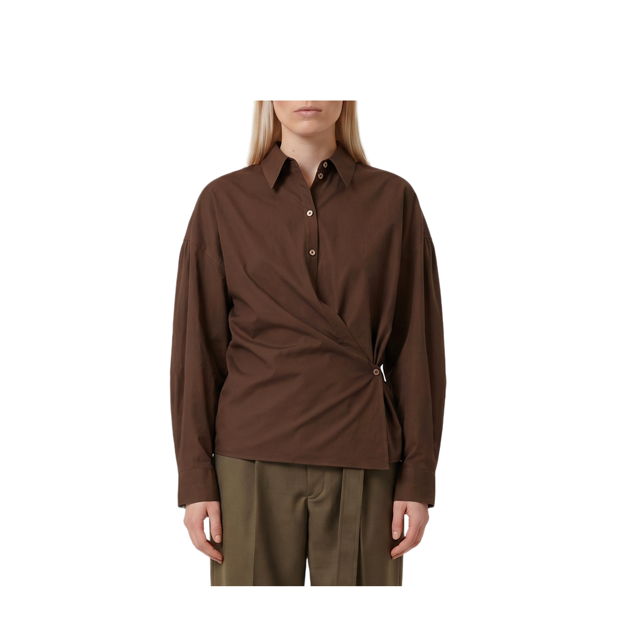 MAYFEYR - Lemaire - Straight Collar Twisted Shirt - SH1141LF1500BR477