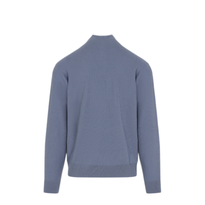 MAYFEYR - RALPH LAUREN PURPLE LABEL - Soft Blue Wool Pullover - 790965745007SOFT