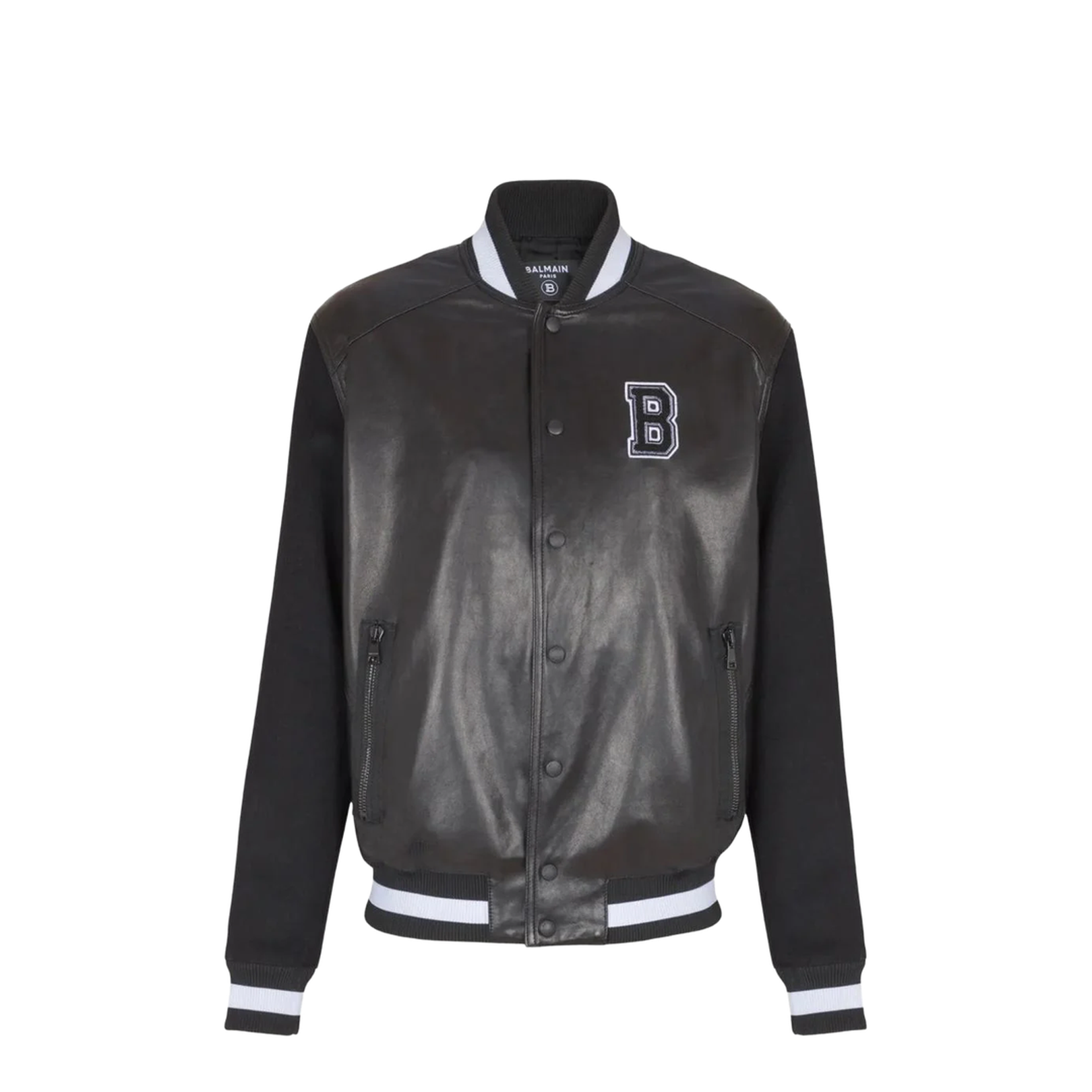 Varsity Leather Bomber Jacket