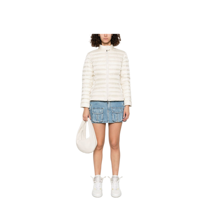 White Ivory Igelle Short Down Jacket