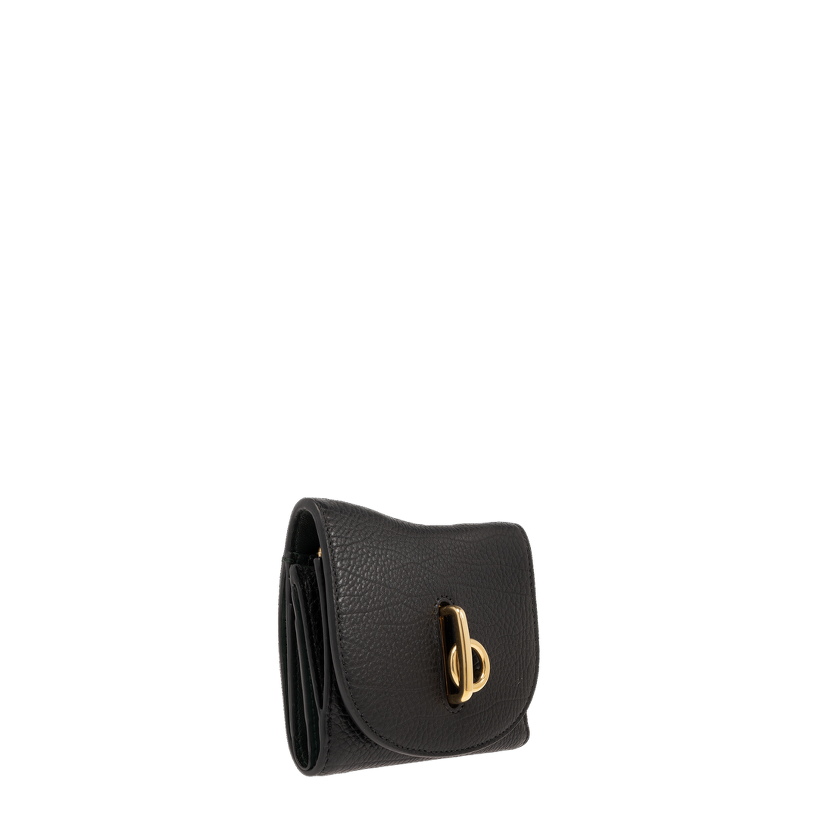 Curved Black Leather Wallet