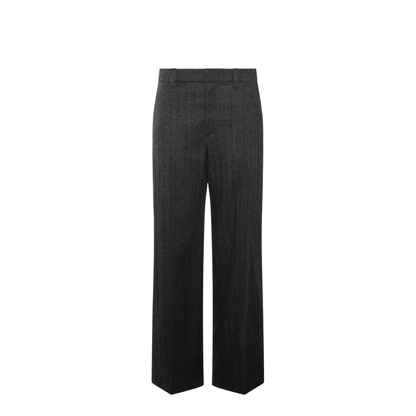 Loose Sartorial Chevron Carded Techno Wool Trousers