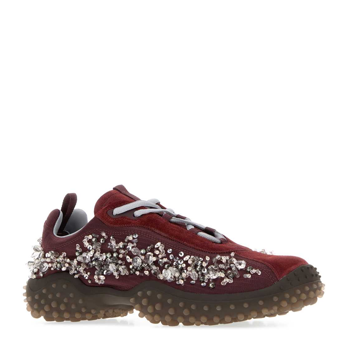 MAYFEYR - Miu Miu - Bordeaux Suede Lace Up Shoes - 5E808EFA0453ZR4F0007