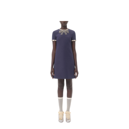 Wool and Silk Embroidered Dress