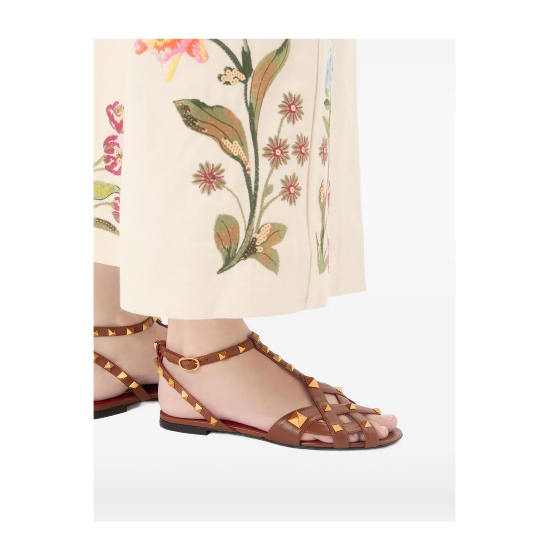 MAYFEYR - Valentino - Studdy Kidskin Flat Sandals - WS0NN3JYW