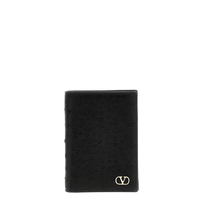 Ostrich Leather Card Holder