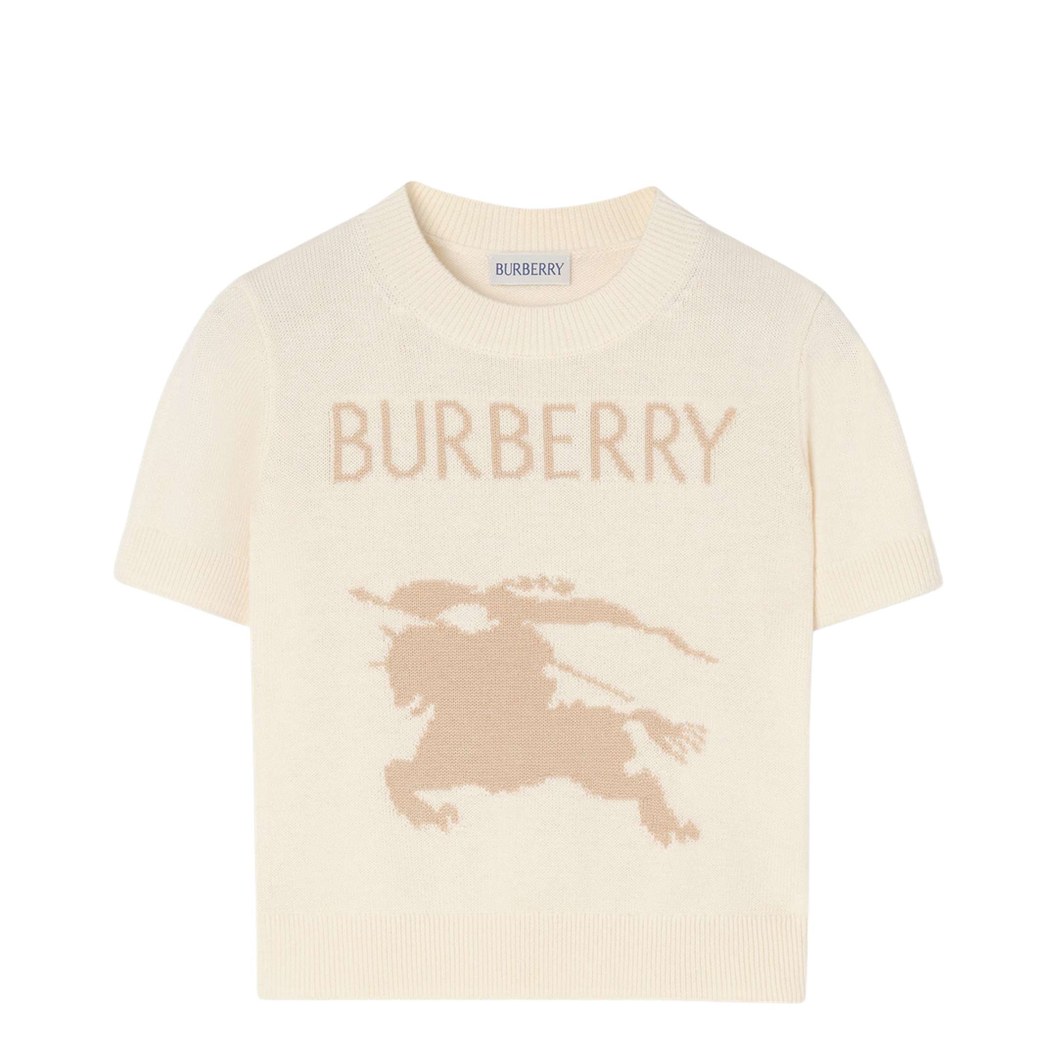MAYFEYR - Burberry - Ivory Knit Top With Ekd Logo - 8125914176243A1452