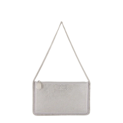 Falabella Small Fabric Shoulder Bag - Silver