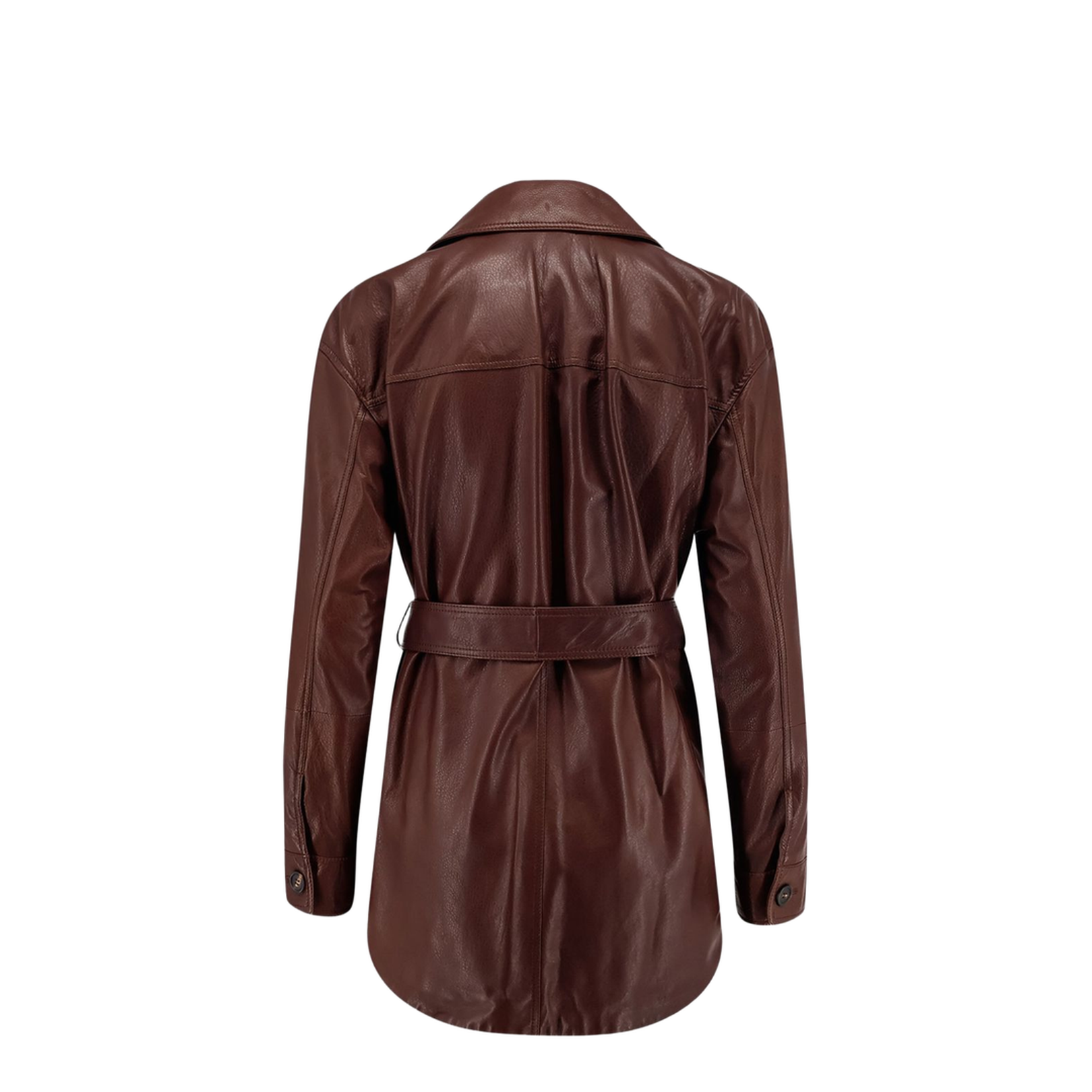 Leather Jacket with Belt
