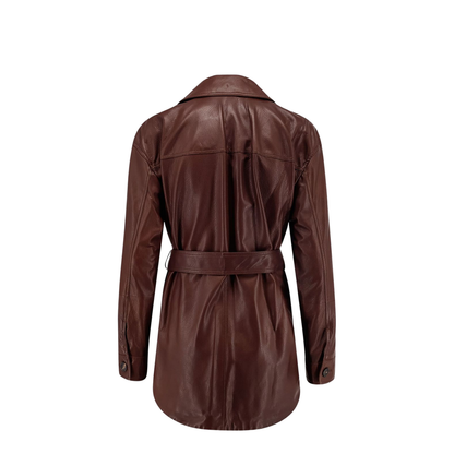 Leather Jacket with Belt