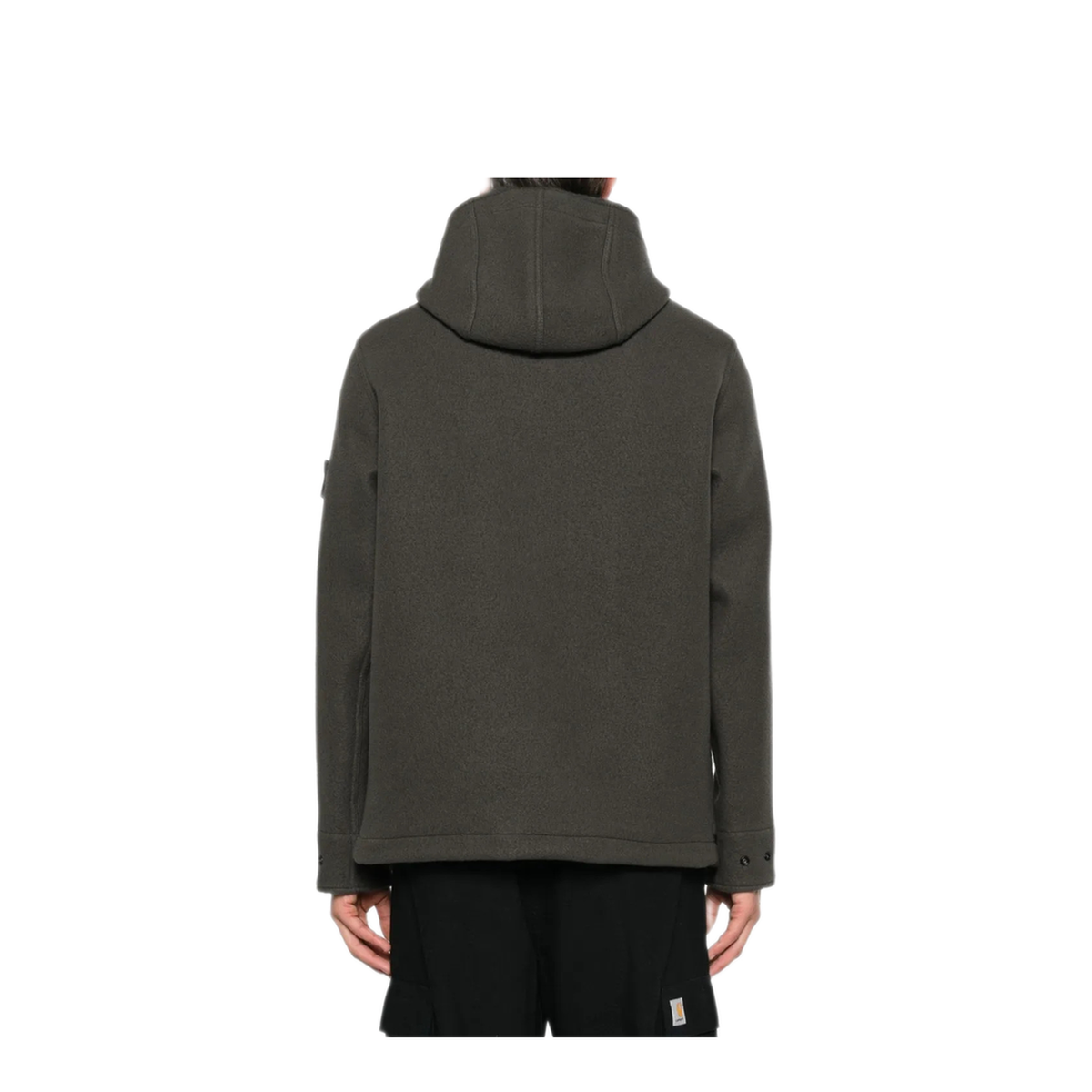 MAYFEYR - Stone Island - Wool And Cashmere Coat With Hood - L2S154100039S0453V0062