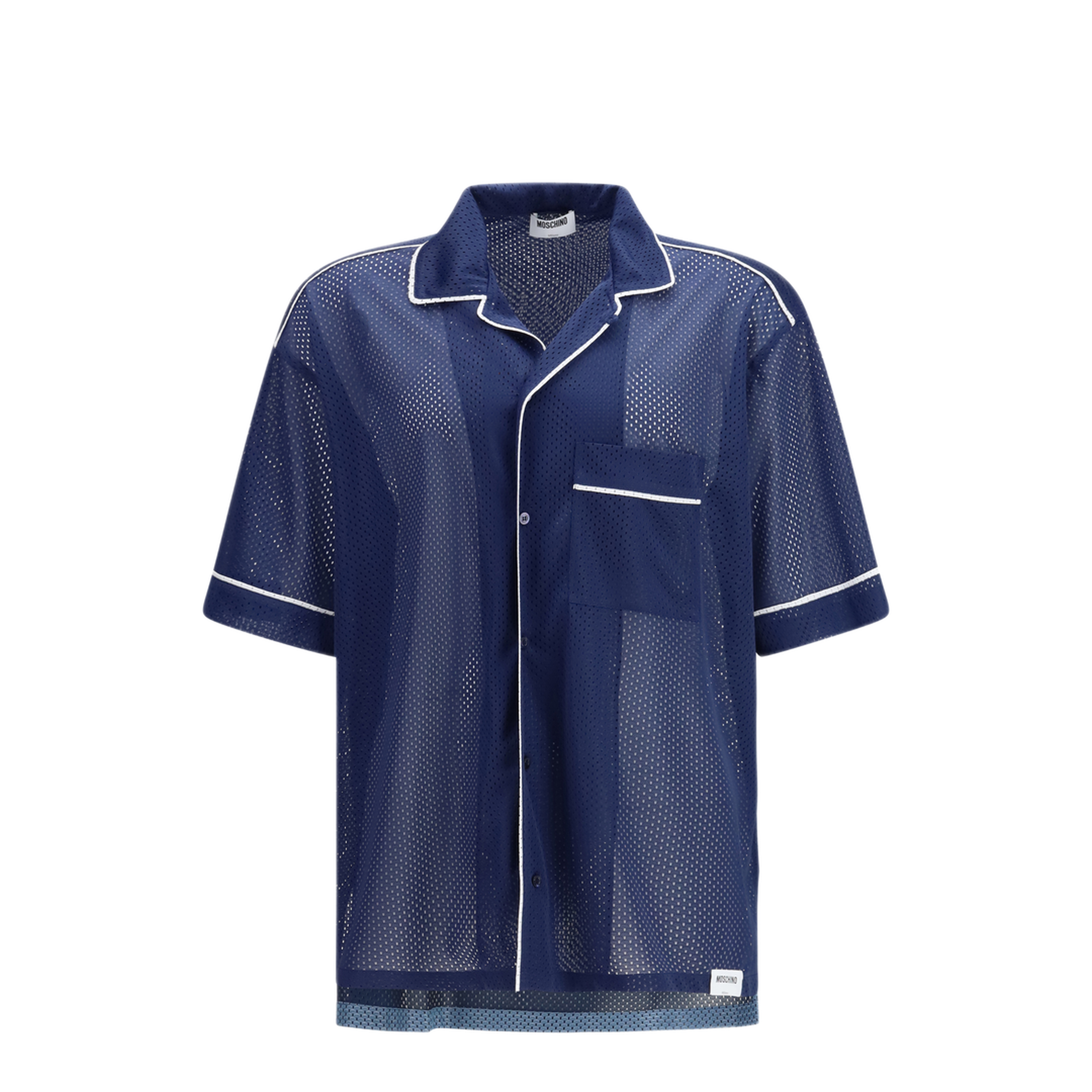 MAYFEYR - Moschino - Technical Mesh Shirt With Reversed 22 Print - 261ZZA021902471290