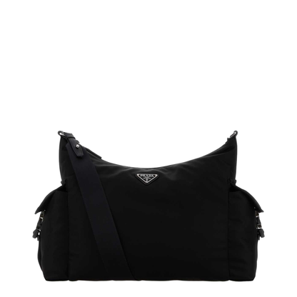 Explore Large Leather Shoulder Bag - Black