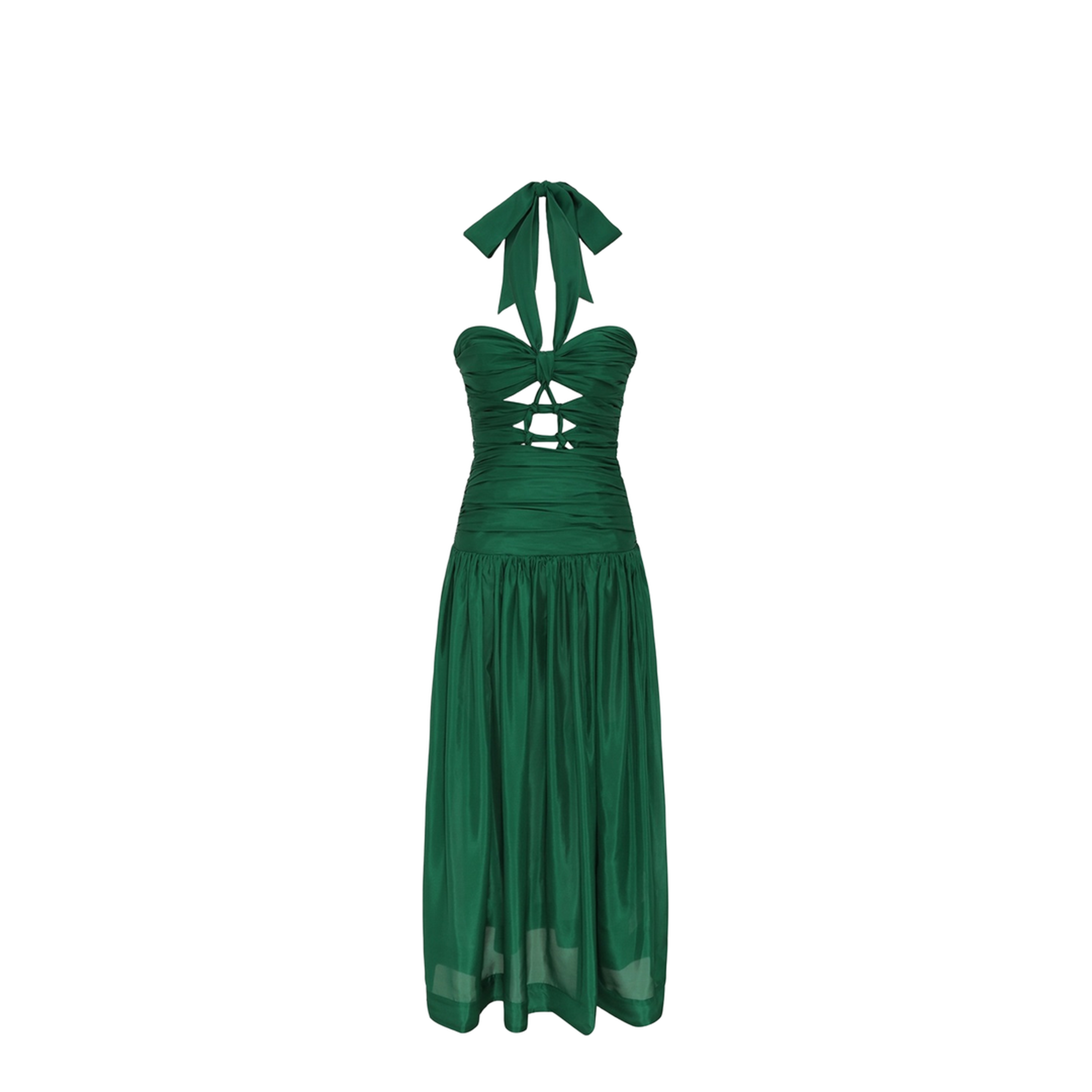 MIDI DRESS WITH KNOTS DAYLIGHT
