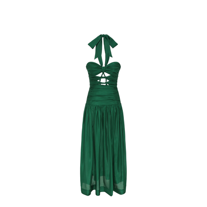 MIDI DRESS WITH KNOTS DAYLIGHT