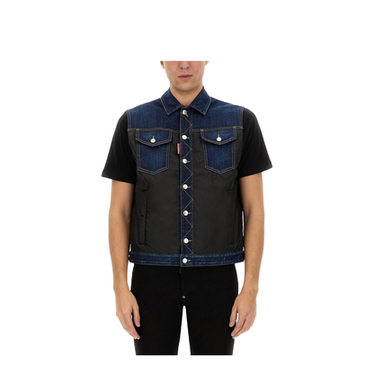 MAYFEYR - Dsquared2 - Denim Puffer Vest - S74FB0336S30664963