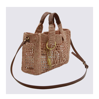 Summer Banana Small Raffia Tote - Summery Beige