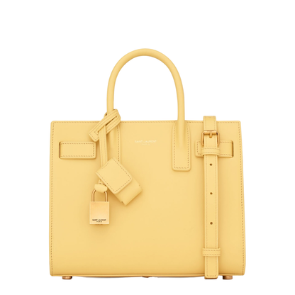 Sac de Jour Nano Smooth Leather Top-Handle Bag - Soft Lemon