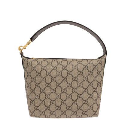 Ophidia Mini Canvas Shoulder Bags - Beige