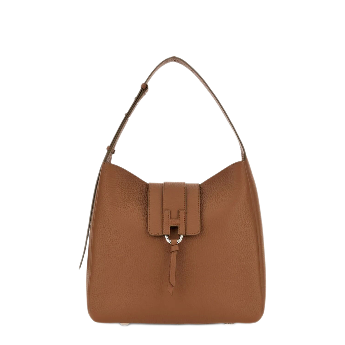 Calfskin Shoulder Bag - Brown