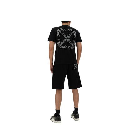 Sporty Bermuda Shorts with Embroidered Arrow