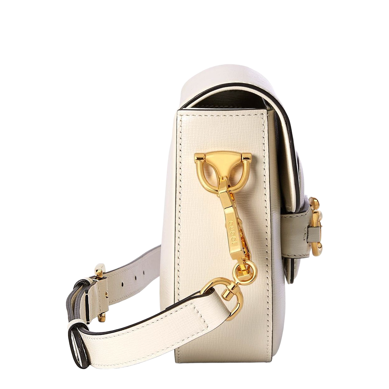 Horsebit 1955 Small Canvas Shoulder Bag - Cream