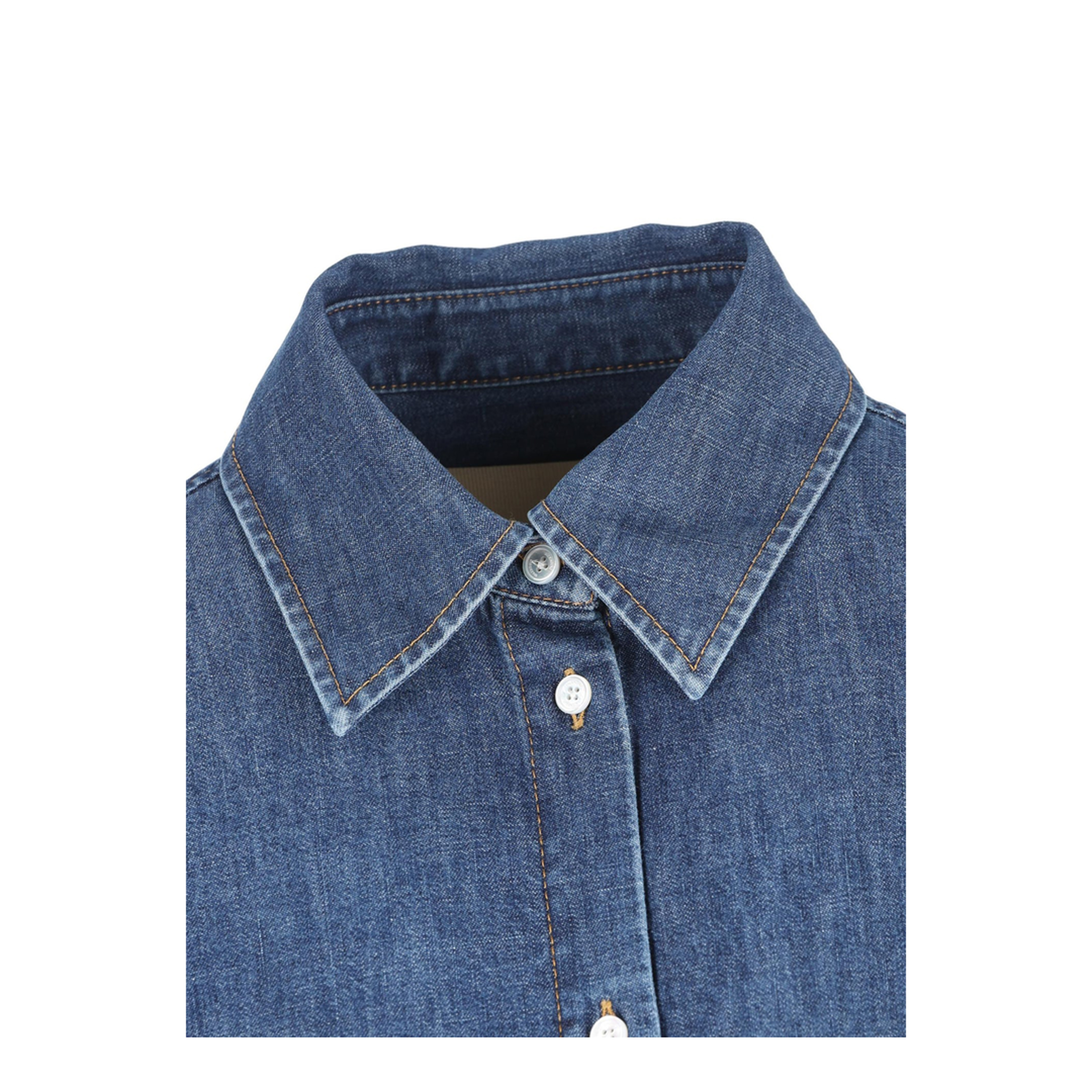 Women's Long Sleeve Denim Shirts Blue