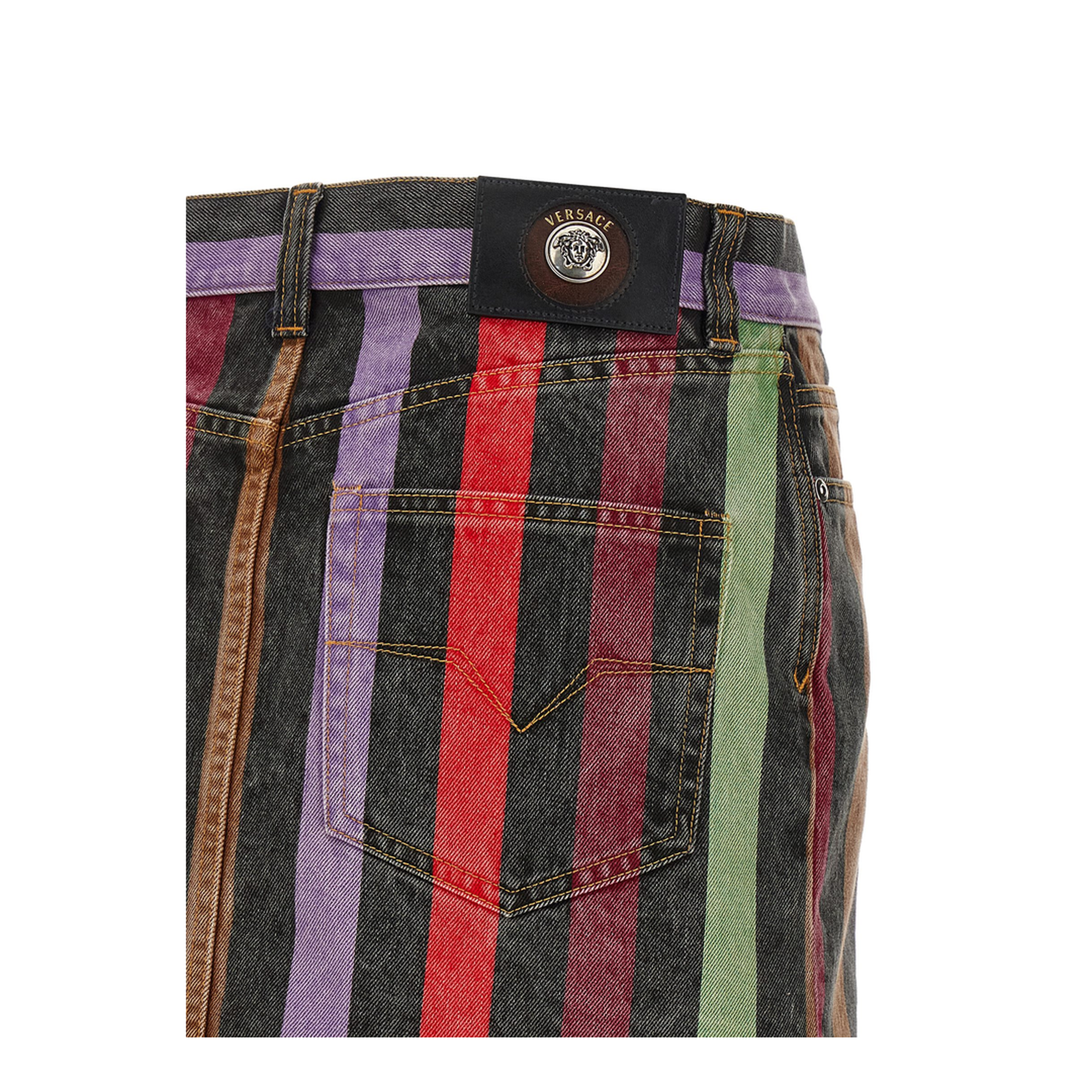 MAYFEYR - Versace - Striped Denim Skirt - 10256701A183861D070