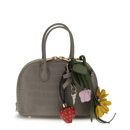 MAYFEYR - Self Portrait - Crocodile Effect Leather Handbag - PF26316GRGREY
